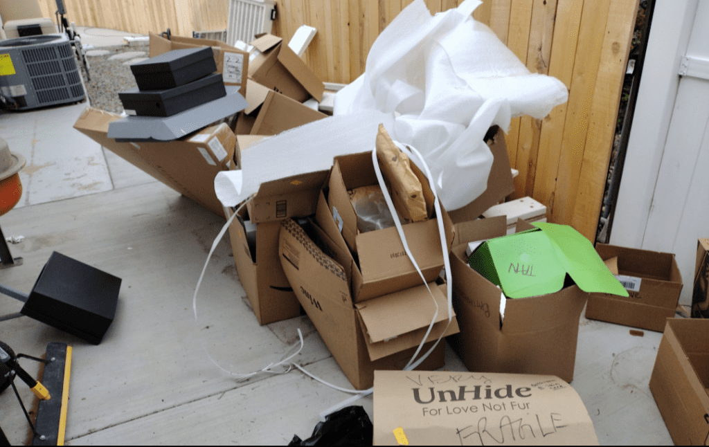 Boxes of junk